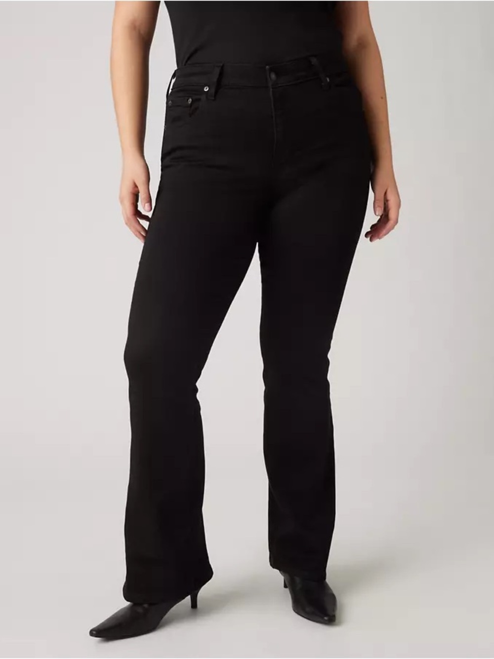 Levi’s 726 High Rise Flare Jeans Soft Black Size 30